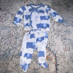 Newborn Baby Boy Girl BESTAROO‎ Elephant Pajamas Months Modal Blue White